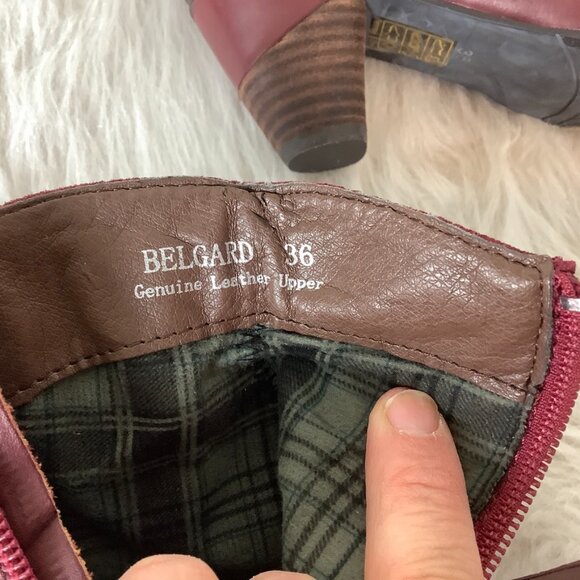 L'Artiste Spring Step Burgundy Red Leather & Suede Belgard Boots 36 - Picture 8 of 9